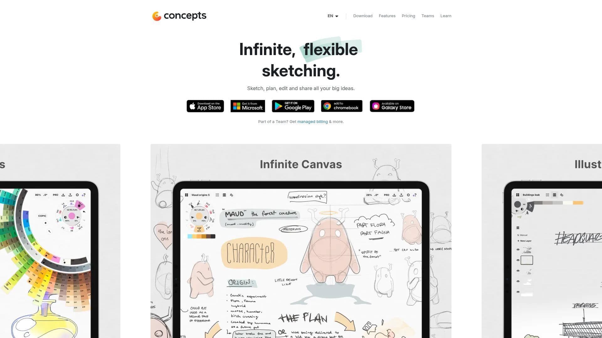 Concepts Landing Page